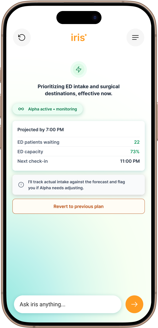 Iris Alpha deployed and monitoring